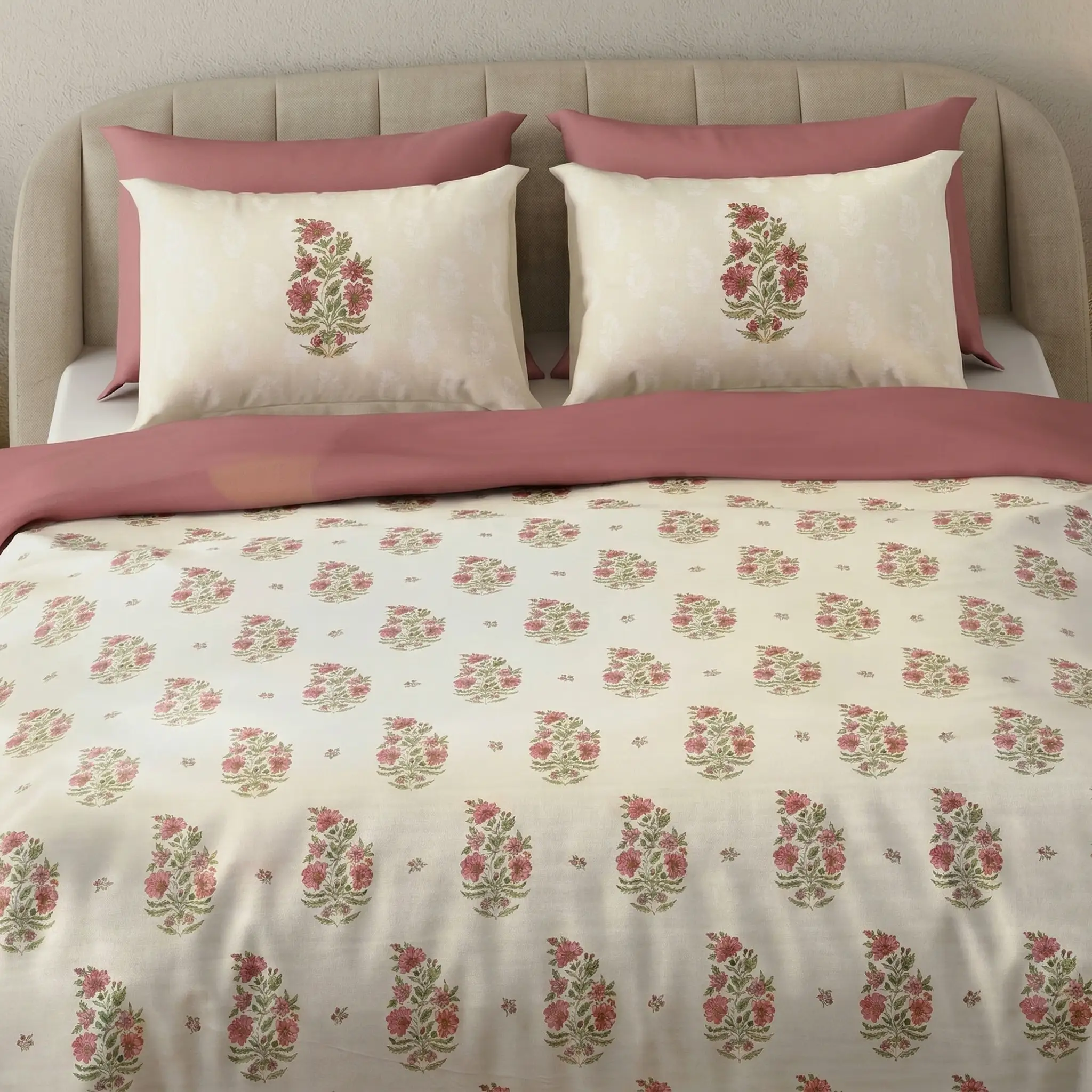 KC Fabric | 100% Cotton | King Size Bedsheet (108 × 108 inches (274 × 274 cm))